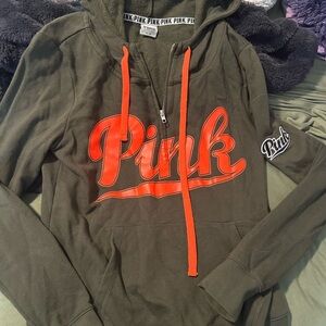 Victoria's Secret Olive Hoodie with Black Accents